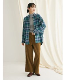 CRAFT STANDARD BOUTIQUE チェックバンドカラーサークルブラウス