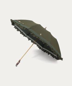 MOONBAT 【遮光/晴雨兼用日傘】POLO RALPH LAUREN(ポロ ラルフローレン) エンブフリル 折りたたみ傘 楽折 遮熱 UV