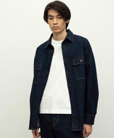 NAVE 【ReNAVE　洗える】ストレッチデニム シャツ