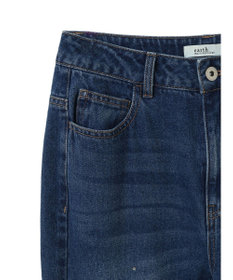earth music&ecology ラインストーンフレアデニムパンツ