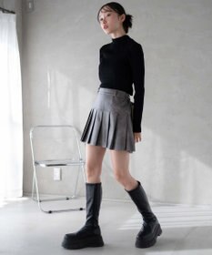 WEGO リブハイネックショートニット