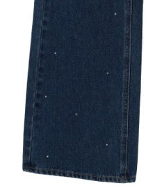 earth music&ecology ラインストーンフレアデニムパンツ