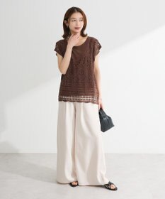 Green Parks ・ＥＬＥＮＣＡＲＥ　ＤＵＥ　リネンライクワイドパンツ