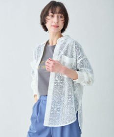 ANY L レースオーバーシャツ