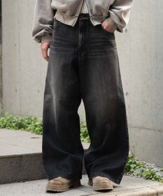 WEGO 【SMLサイズ展開】エクストラバギーデニムパンツ