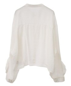 Green Parks シアーフリルショート丈ブラウス