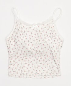 WEGO 【カップ付きインナー】花柄レースカップインキャミ