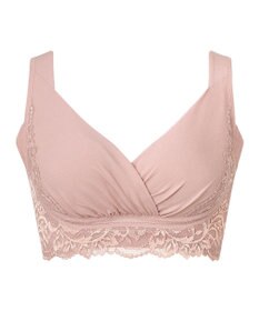 BRADELIS New York 【BRADELIS NewYork peace】綿混キャッチャーカップレースブラ25  ノンワイヤー 補正下着 補整 谷間メイク