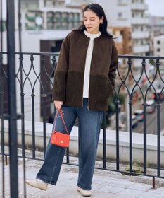 ANY L スエードボアコンビブルゾン