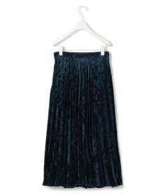 ICB 【洗える】 シアーベルベット プリーツスカート