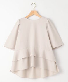 組曲 L 【接触冷感・吸湿・UVカット】ジョーゼットジャージーフリルブラウス