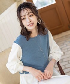 Tiaclasse 【洗える】一枚でコーデが決まるニットソーレイヤード風ワンピ