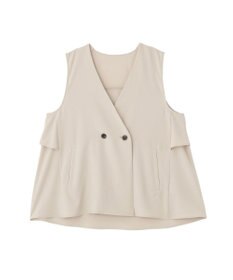 Green Parks イージーケアバックフリルジレ