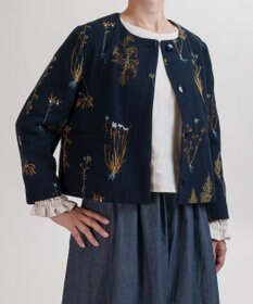 muuc ボタニカル刺繍のジャケット