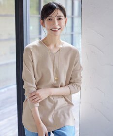 Tiaclasse 【安田美沙子さん着用・新色追加・洗える】ラウンドヘムニットチュニック