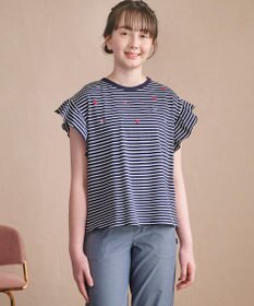 組曲 KIDS 【150-160㎝】 フルーティーボーダーTシャツ
