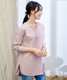 Tiaclasse 【安田美沙子さん着用・新色追加・洗える】ラウンドヘムニットチュニック