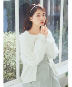 earth music&ecology ふさふさショートカーディガン