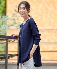 Tiaclasse 【安田美沙子さん着用・新色追加・洗える】ラウンドヘムニットチュニック