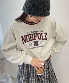 WEGO ラインリブショートスウェット