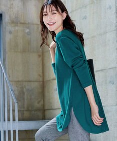 Tiaclasse 【安田美沙子さん着用・新色追加・洗える】ラウンドヘムニットチュニック