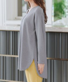 Tiaclasse 【安田美沙子さん着用・新色追加・洗える】ラウンドヘムニットチュニック