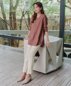 Tiaclasse 【安田美沙子さん着用・新色追加・洗える】ラウンドヘムニットチュニック