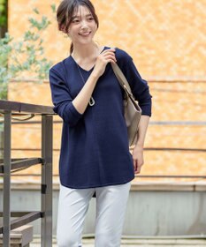 Tiaclasse 【安田美沙子さん着用・新色追加・洗える】ラウンドヘムニットチュニック