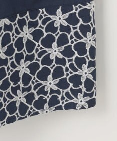 組曲 KIDS 【150-160㎝】フラワーパネルボーダー ワンピース