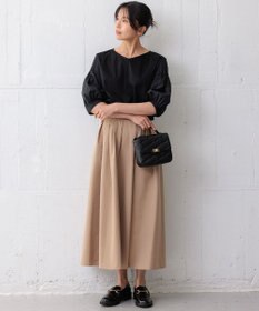 23区 【新色追加/洗える】スムースデザイン パフスリーブ カットソー