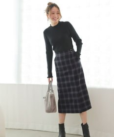 ANY SIS L ビューティサーモ2WAYストレッチチェック スカート