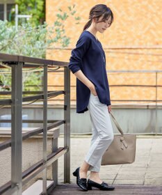 Tiaclasse 【安田美沙子さん着用・新色追加・洗える】ラウンドヘムニットチュニック