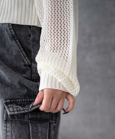 WEGO 【XS～Mサイズ展開/ウエストゴム 】デニムイージーパラシュートカーゴパンツ