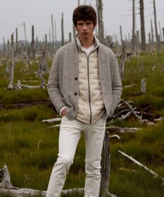 JOSEPH ABBOUD 【キングサイズ・軽量/イージーケア】 KARL KARL×モール使用　軽量ニットジャケット