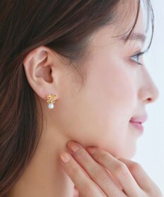Tiaclasse 【金属アレルギー対応／選べる2タイプ】リボン＋パールピアス