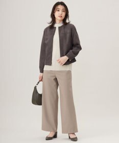 J.PRESS LADIES 【洗える】ツムギート flannel ワイド パンツ