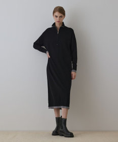 GRACE CONTINENTAL バイカラーストレートニットワンピース