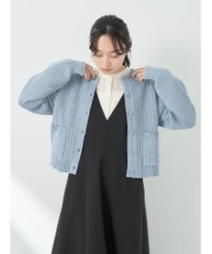 earth music&ecology 透かし柄ポケットカーディガン