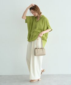 YECCA VECCA 【ドライタッチ】シアーバックギャザーシャツ
