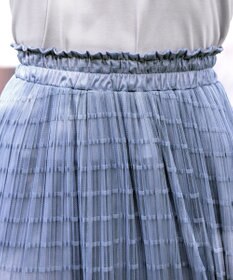 Tiaclasse 【洗える】チェック柄チュールレーススカート