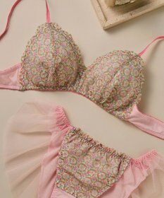 une nana cool MADE WITH LIBERTY FABRIC 【綿混】三角レース