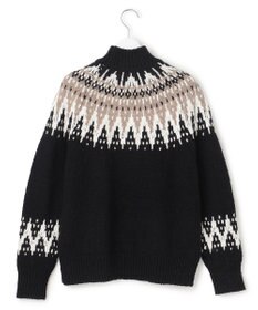 23区 L 【SLOW/一部店舗限定】ジャカード ハイネック ニット