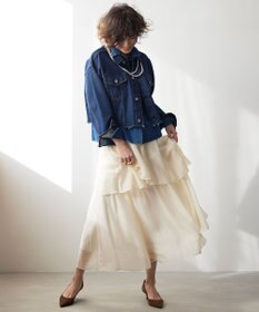 23区 【Oggi4月号掲載/洗える】23区DENIM ライトダンガリー クロップドシャツ