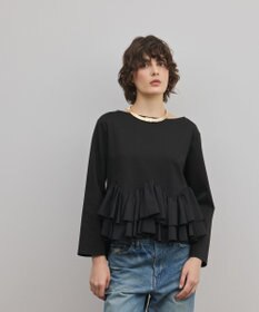 GRACE CONTINENTAL タフタフリルカットトップ