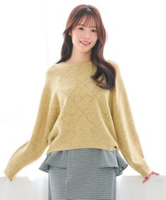 Feroux ハート柄ニット プルオーバー