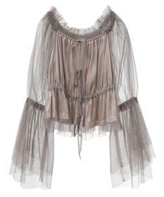 earth music&ecology チュールブラウス