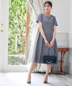 Tiaclasse L 【洗える】ダブルラインフレアワンピース