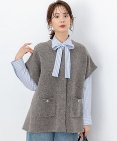 組曲 S 【加藤ローサさん着用】コットンタッチシャーティングボウタイ付き シャツ