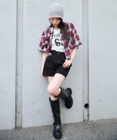 WEGO ショートチェックシャツ（S）