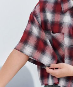 WEGO ショートチェックシャツ（S）